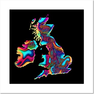 Psychedelic United Kingdom (no text) Posters and Art